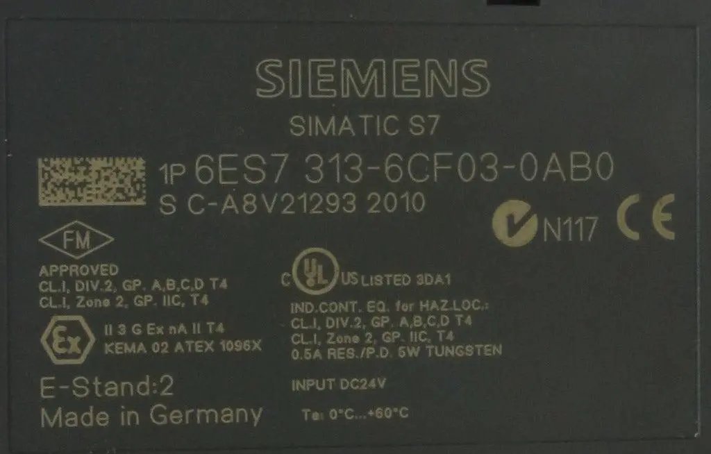 Siemens CPU314C-2 DP Compact CPU 6ES7 314-6CH04-0AB0