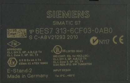 Siemens CPU314C-2 DP Compact CPU 6ES7 314-6CH04-0AB0