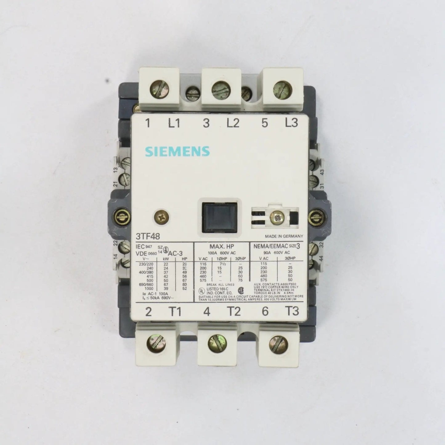 Siemens Contactor 3TF48