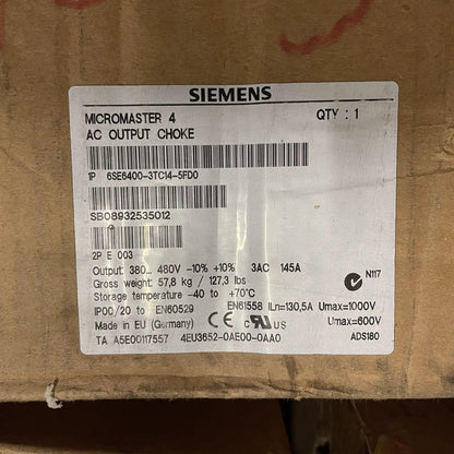 Siemens Micromaster AC output choke 1P SE6400