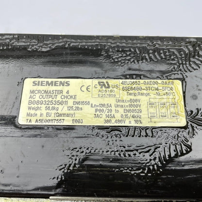 Siemens Micromaster AC output choke 1P SE6400