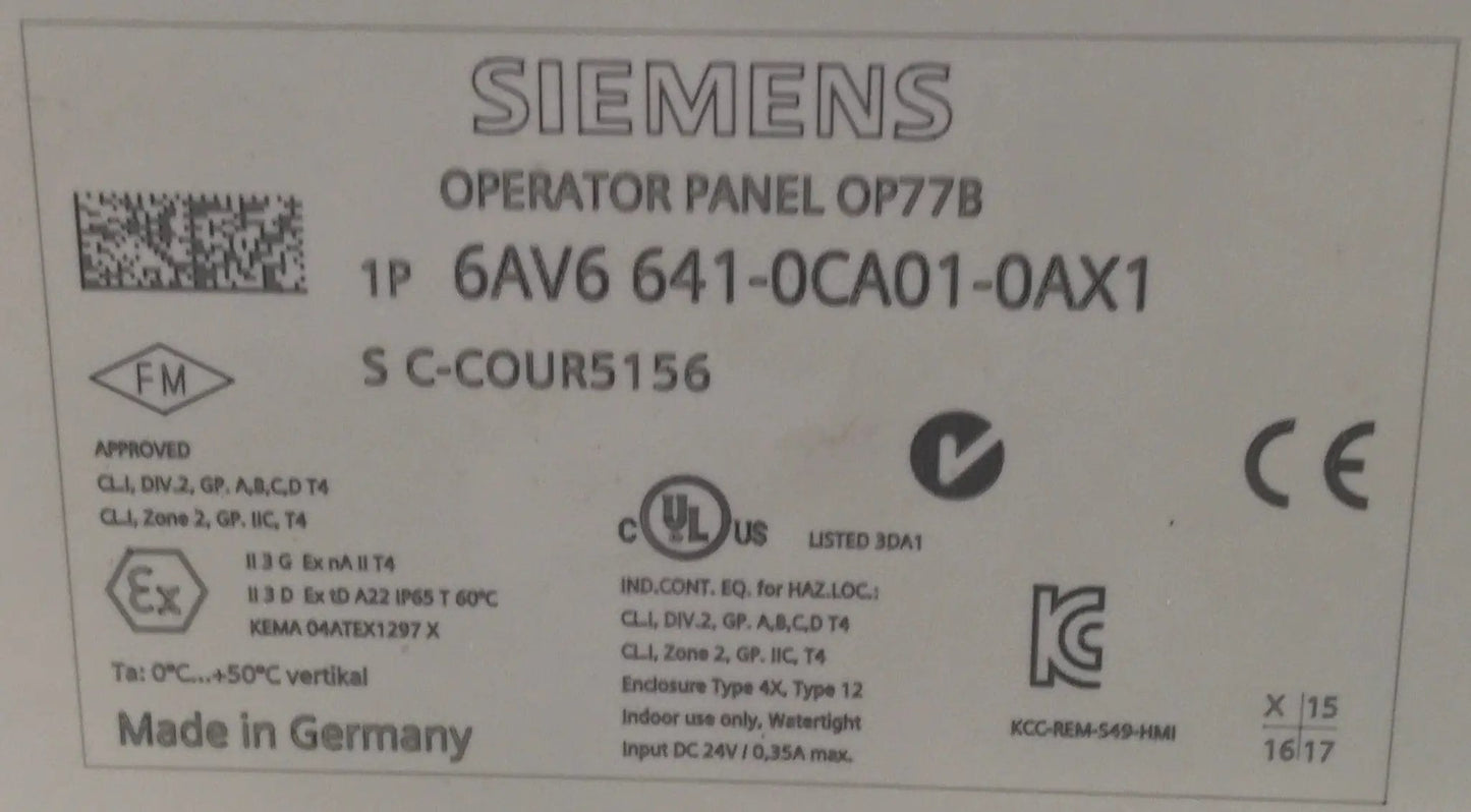 Siemens Operator Panel OP778