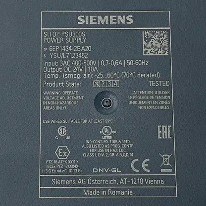 Siemens SITOP PSU300S Primary-Switched Power Supply - 6EP1434-2BA20