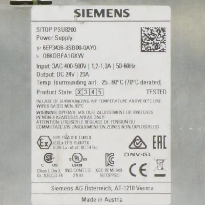 Siemens SITOP PSU8200 6EP3436-8SB00-0AY0 Power Supply