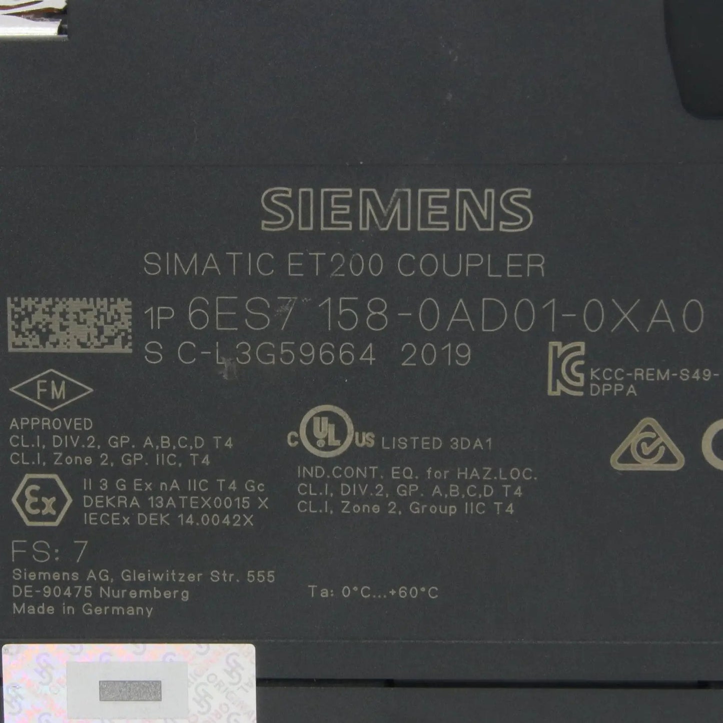 Siemens Simatic 6ES7 158-0AD01-0XA0 DP/DP Coupler