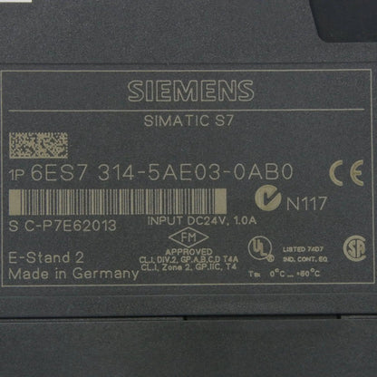 Siemens Simatic 6ES7 314 5AE03 0AB0 Compact CPU