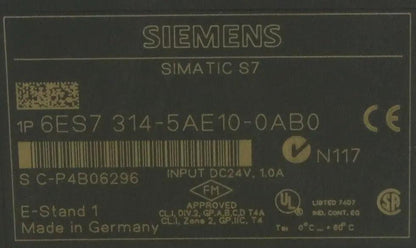 Siemens Simatic S7-300 6ES7 314-5AE10-0AB0 CPU314 IFM