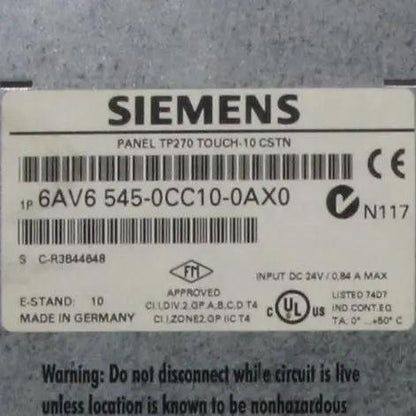 Siemens Simatic TP270 Touch Panel - 6AV6 545-0CC10-0AX0
