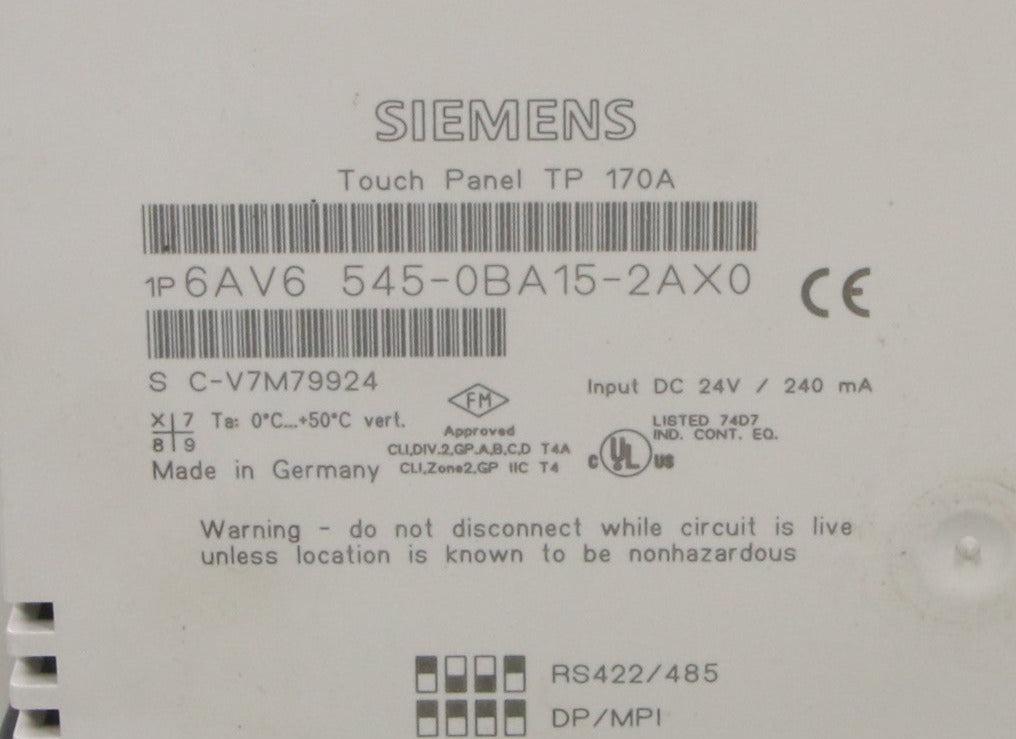 Siemens Simatic Touch Panel TP 170A