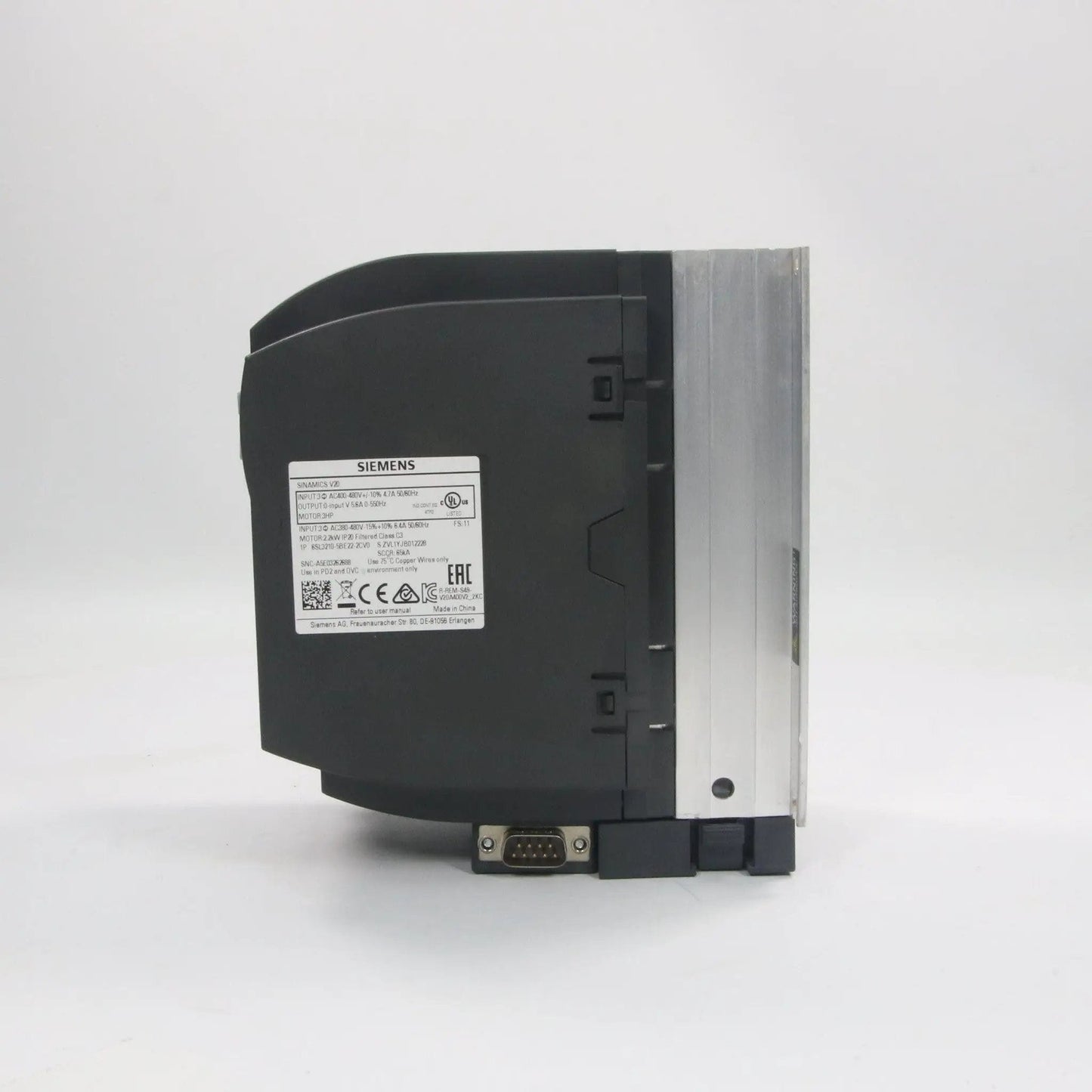 Siemens Sinamics 6SL3210 5BE22 2CV0 Inverter