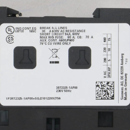 Siemens Sirius 3RT2325 1AP00 Contactor