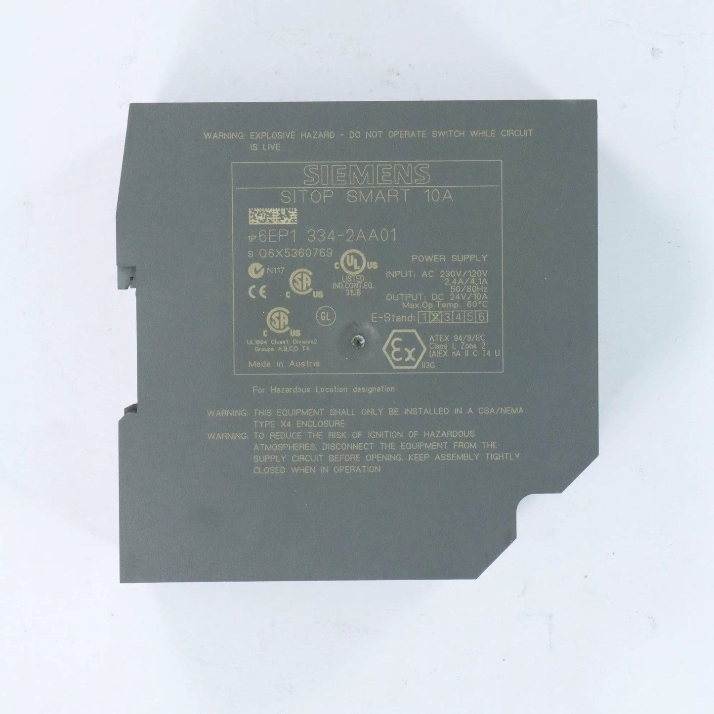 Siemens Sitop Smart 6EP1 334-2AA01 Power Supply