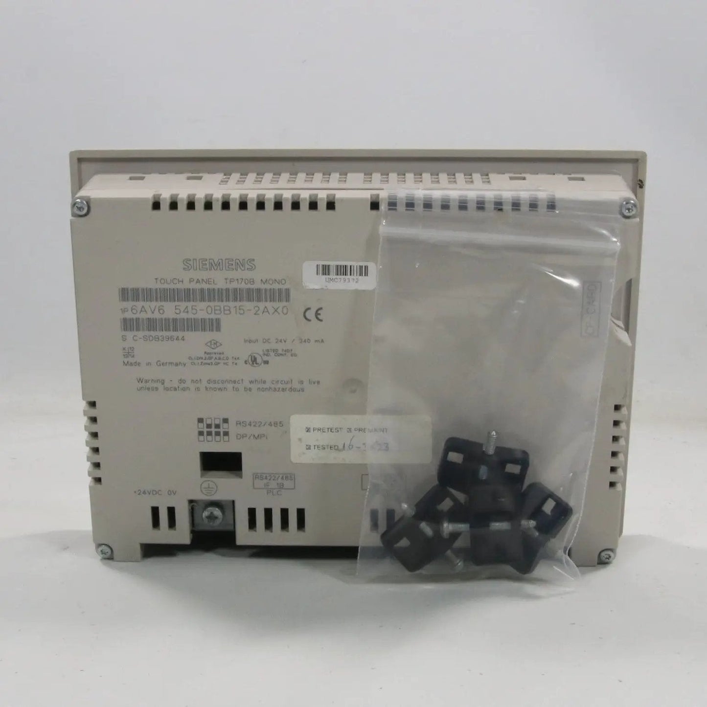 Siemens TP170B Touch Panel - 6AV6 545-0BB15-2AX0