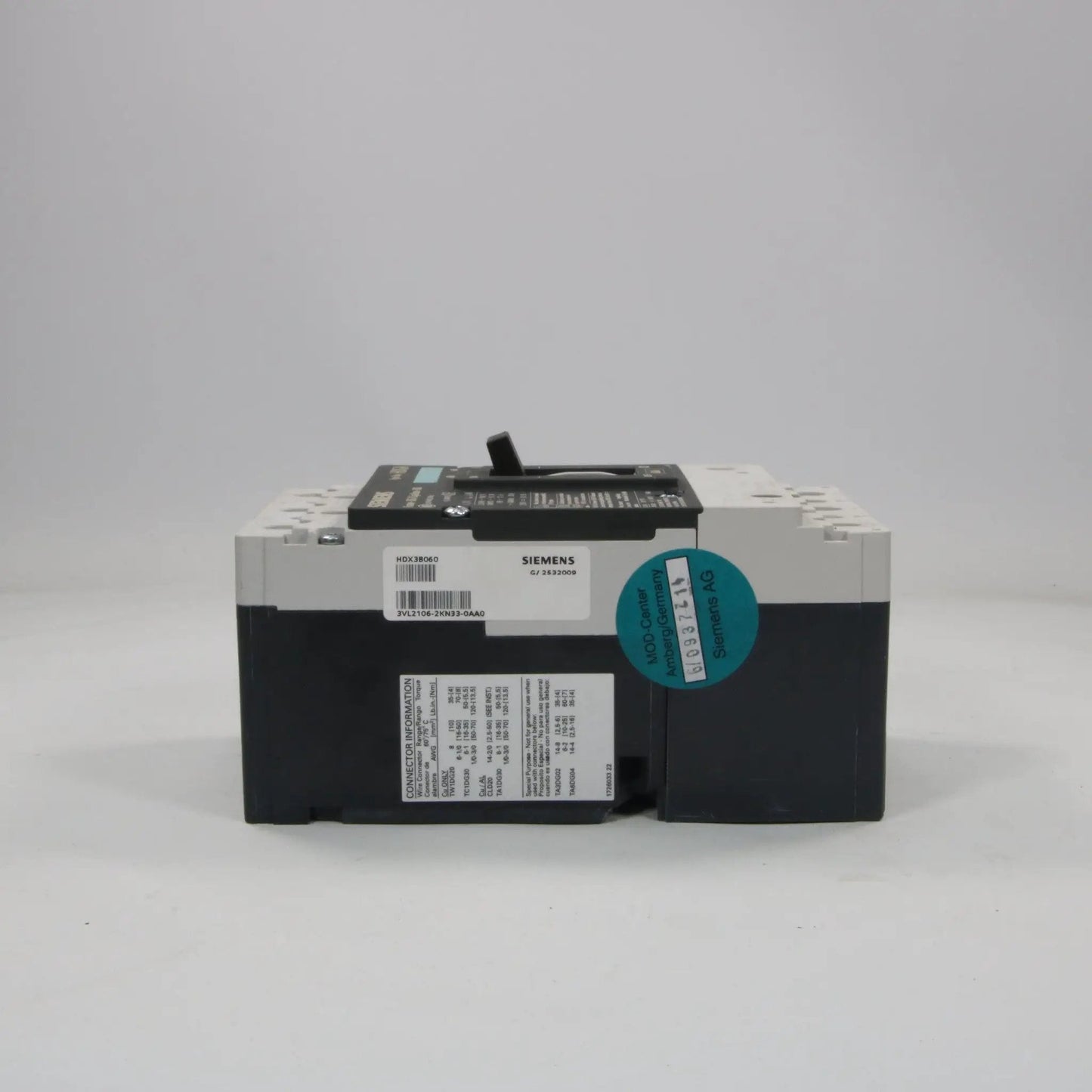 Siemens circuit breaker 3VL2106-2KN33-0AA0