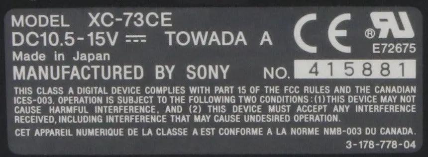 Sony XC-73CE Video Camera Module with Cosmicor Lens