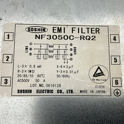 Soshin Electric NF3050C-RQ2 EMI Filter