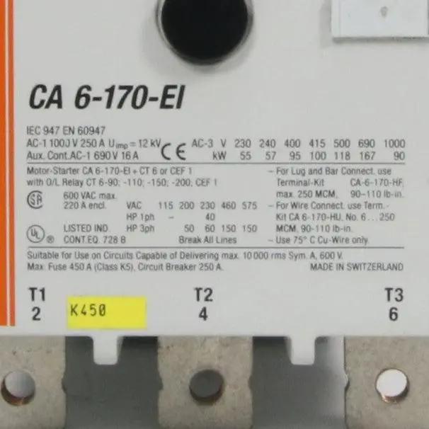 Sprecher + Schuh CA6-170-EL Non-Reversing Contactor