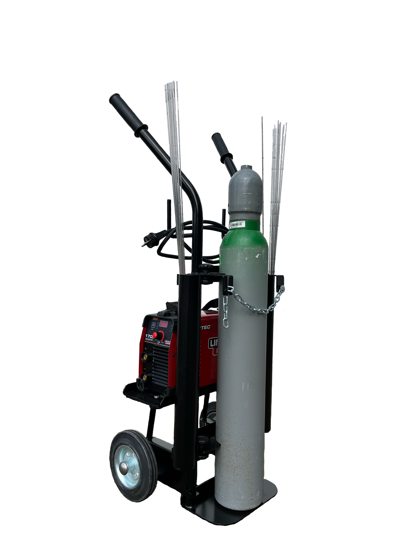 Flesverhoger voor 11 of 13 liter ALbee flessen Machine trolley - laskar - laswagen.