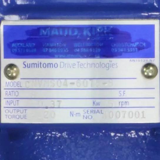 Sumitomo SM Cyclo CNVMS04 6075 8 Induction Motor