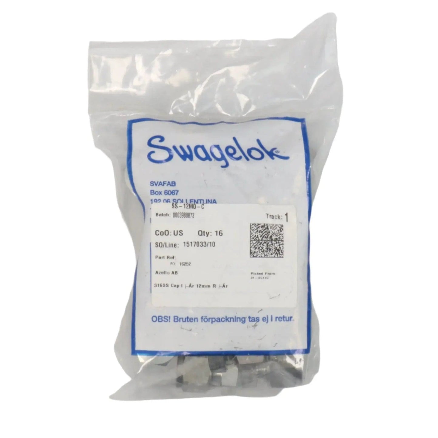 Swagelok SS 12M0 C Cap (16x)