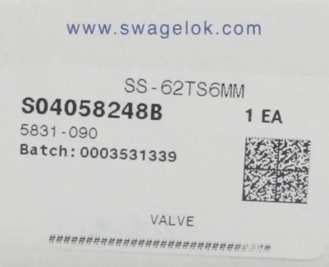 Swagelok SS 62TS6MM Ball Valve