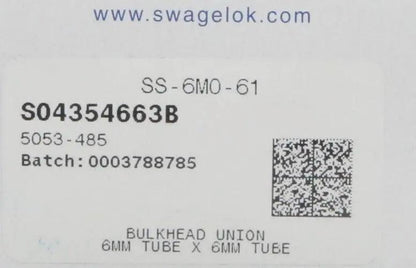 Swagelok SS-6M0-61 Tube Fitting