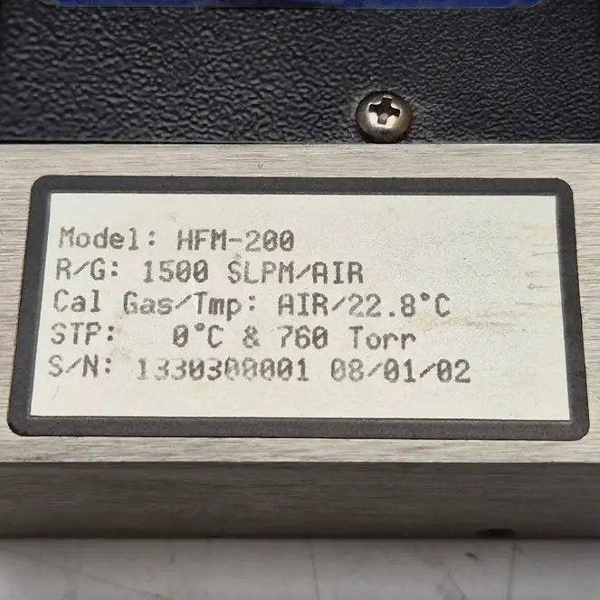 Teledyne Hastings Instruments HFM-200 Mass Flow Controller