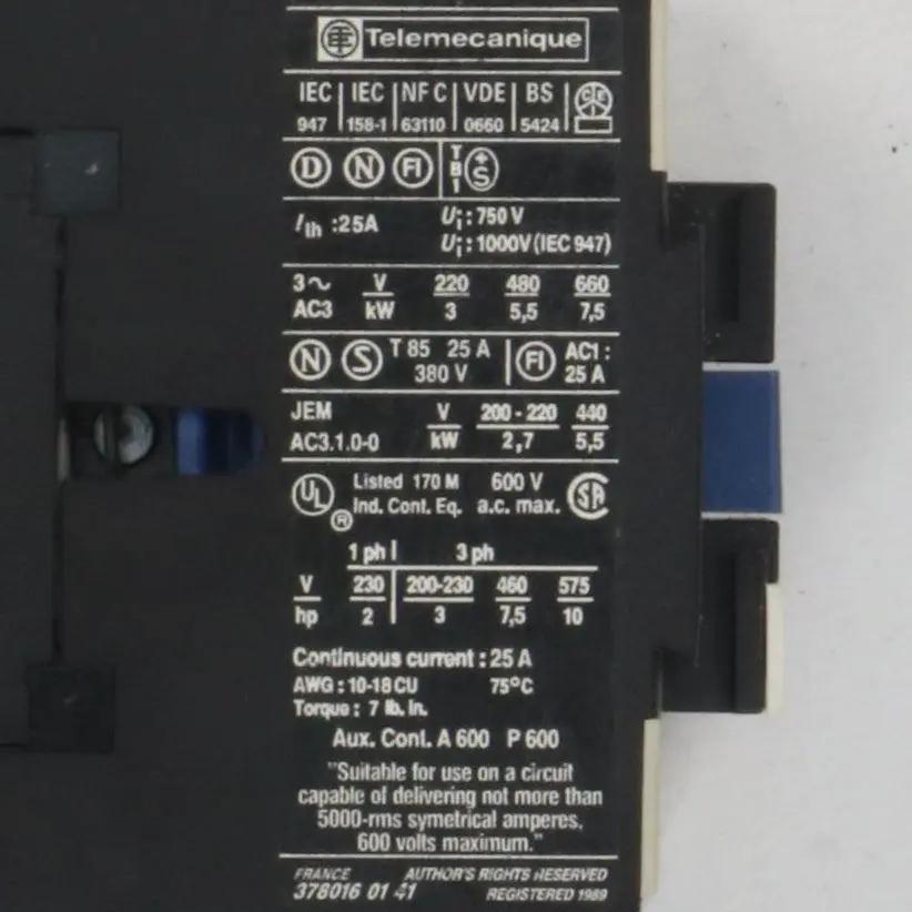 Telemecanique LC1 D1210 V7 Contactor