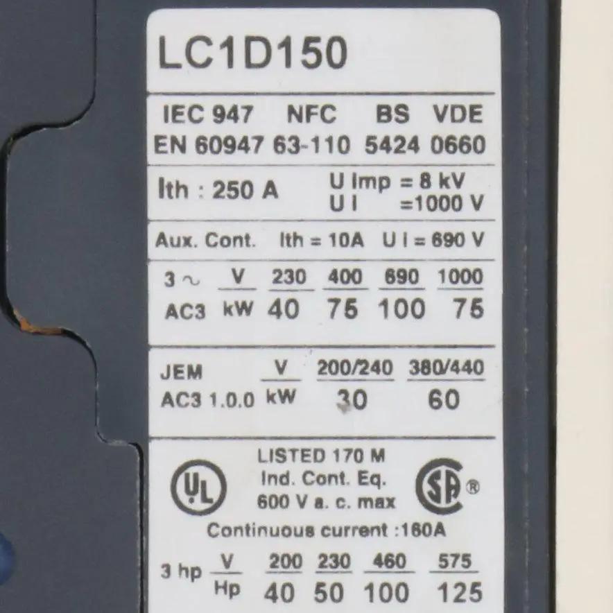 Telemecanique LC1D150 Contactor