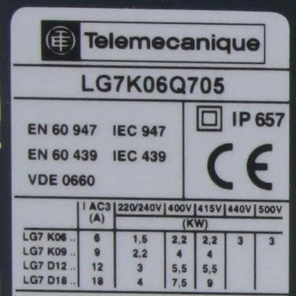 Telemecanique LG7K06Q705 Protected Starter
