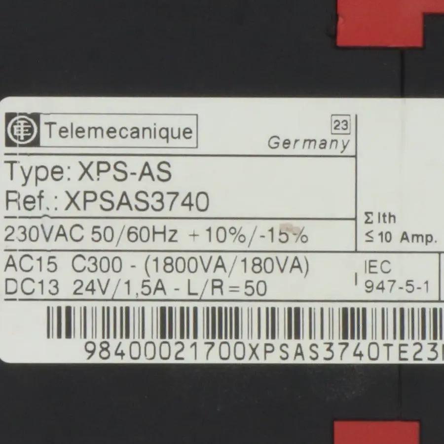 Telemecanique Preventa XPS AS Safety Relay 3740