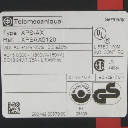 Telemecanique Preventa XPS AX Emergency Stop