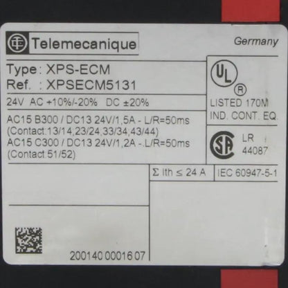 Telemecanique Preventa XPS ECM Safety Relay