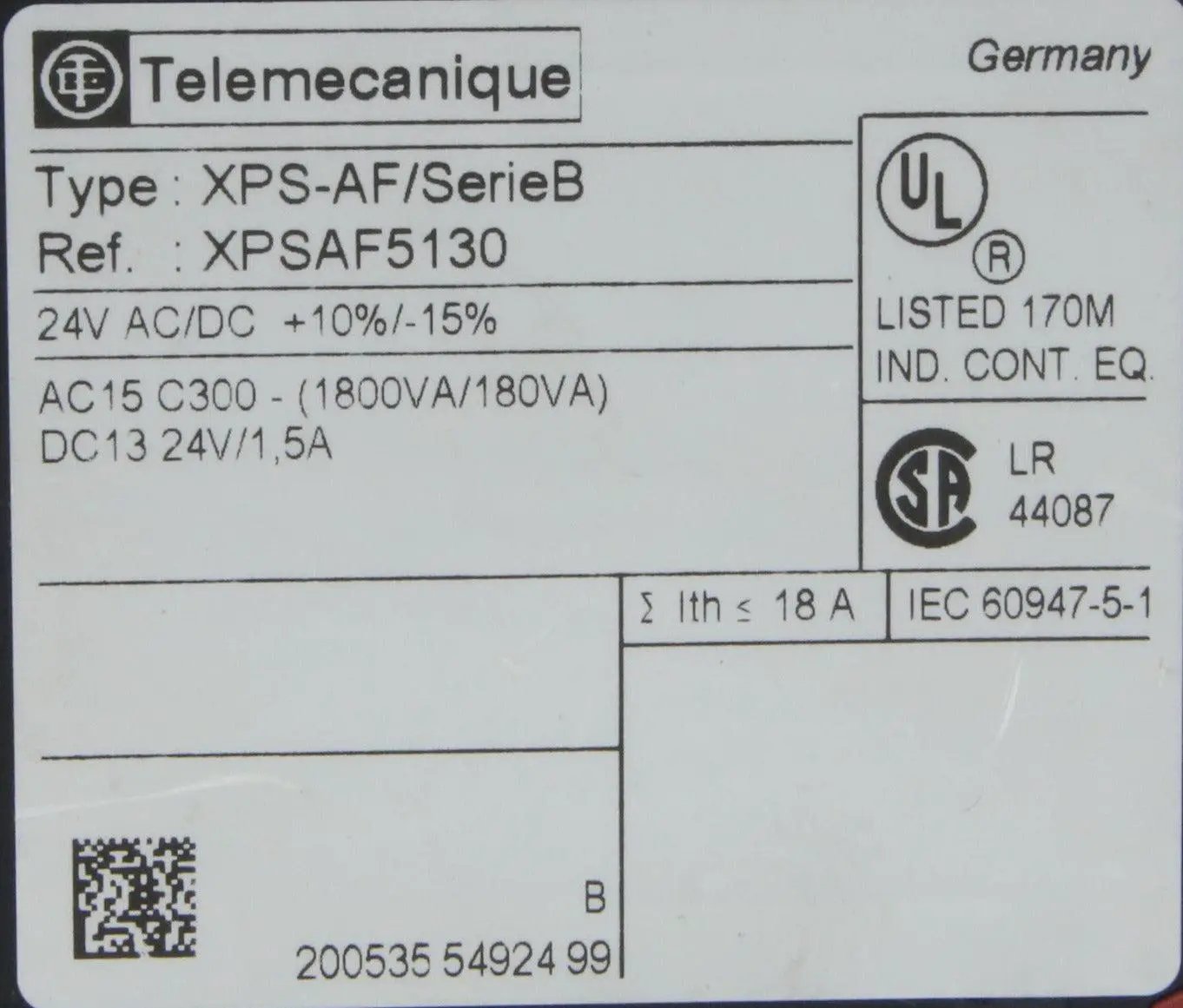 Telemecanique Preventa XPSAF5130 Safety Relay