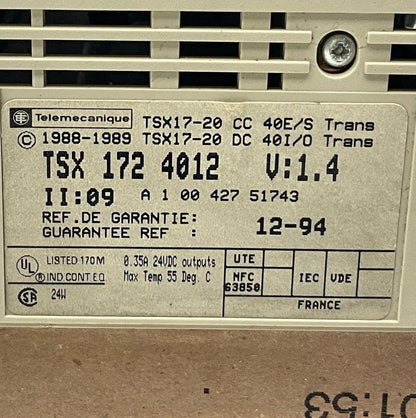 Telemecanique TSX 1724012 Programmable Controller