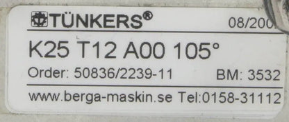 Tunkers Clamping Terminal K25 T12 A00 105