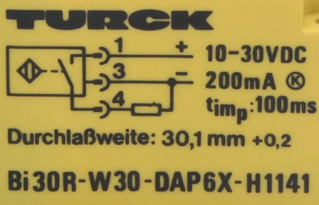 Turck Bi30R W30 DAP6X H1141 Ring Sensor