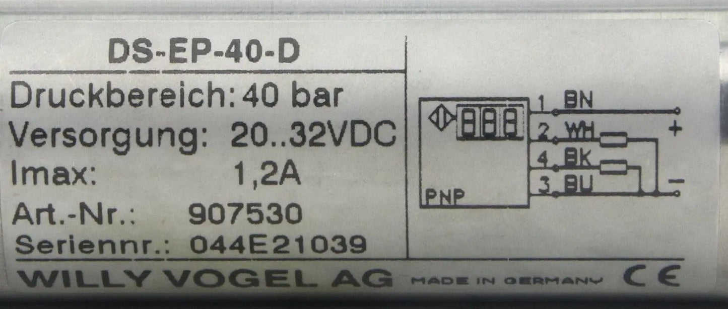 Vogel Pressure Switch DS-EP-40-D
