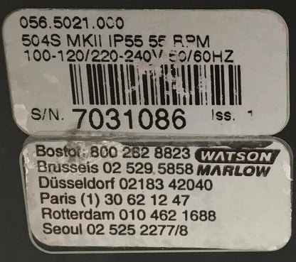Watson Marlow 504S Peristaltic Pump