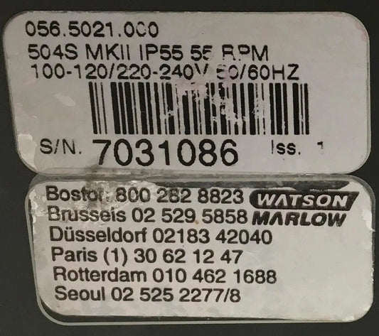 Watson Marlow 504S Peristaltic Pump