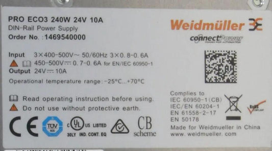 Weidmuller Pro Eco 3 DIN Rail Power Supply