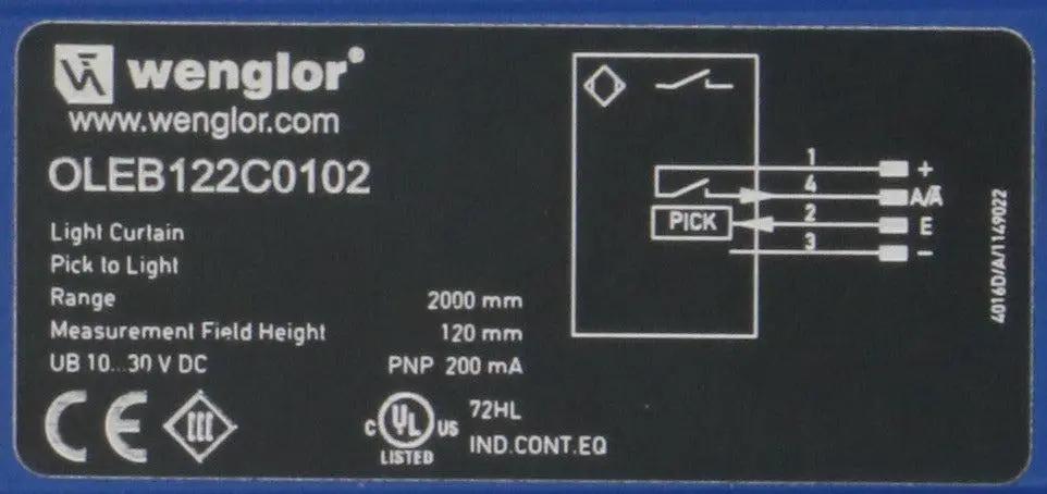 Wenglor OLEB122C0102 Light Curtain