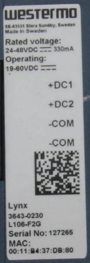 Westermo L106 F2G Lynx Ethernet Switch