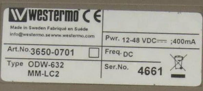 Westermo ODW-632 MM-LC2 Fibre Optic Modem