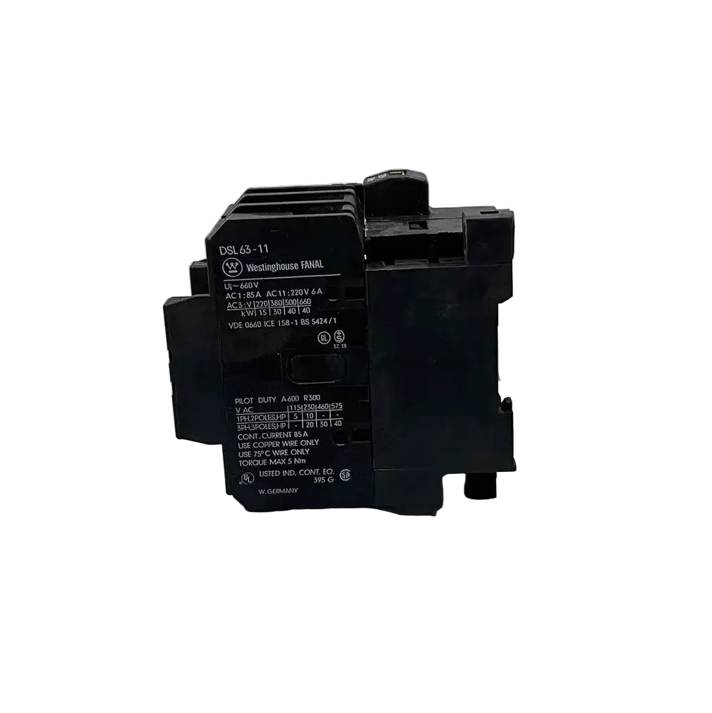 Westinghouse Fanal DSL 63-11 Industrial Contactor