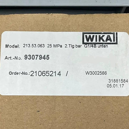 Wika 213.53.063 Manometer - 250 bar