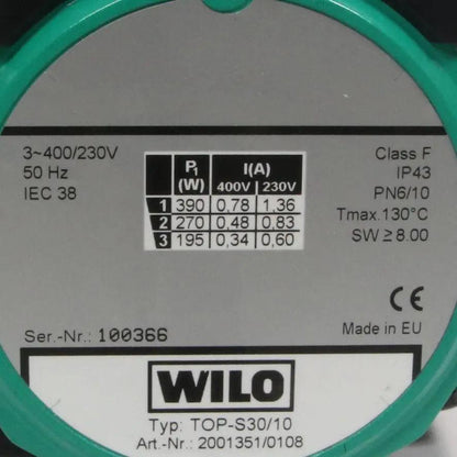 Wilo Top S30/10 2001351/0108