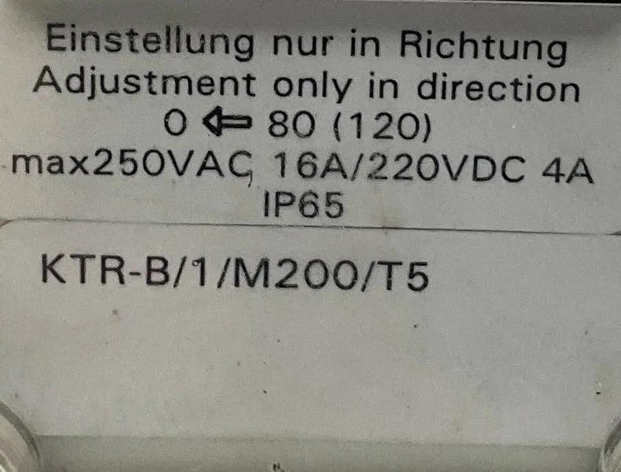 Woerner KTR-B/1/M200/T5 Level and Temperature Switch