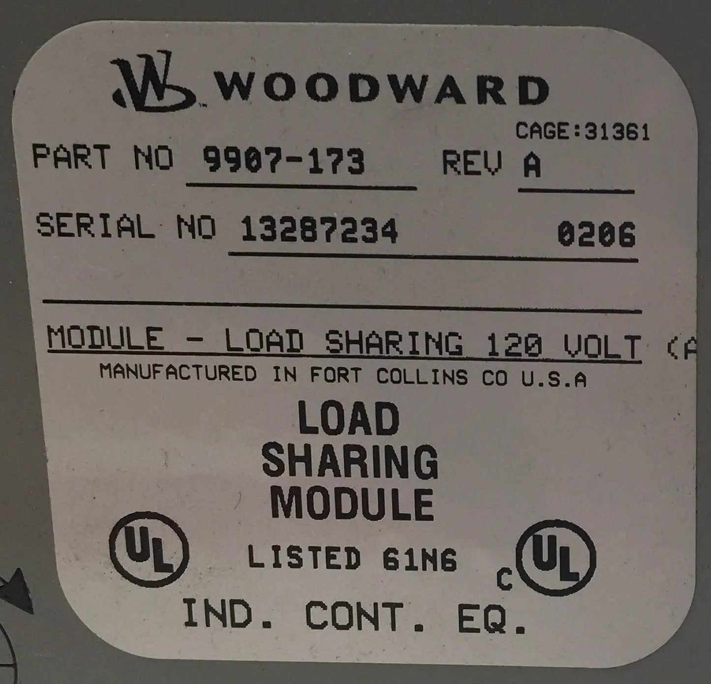 Woodward Load Sharing Module 9907-173