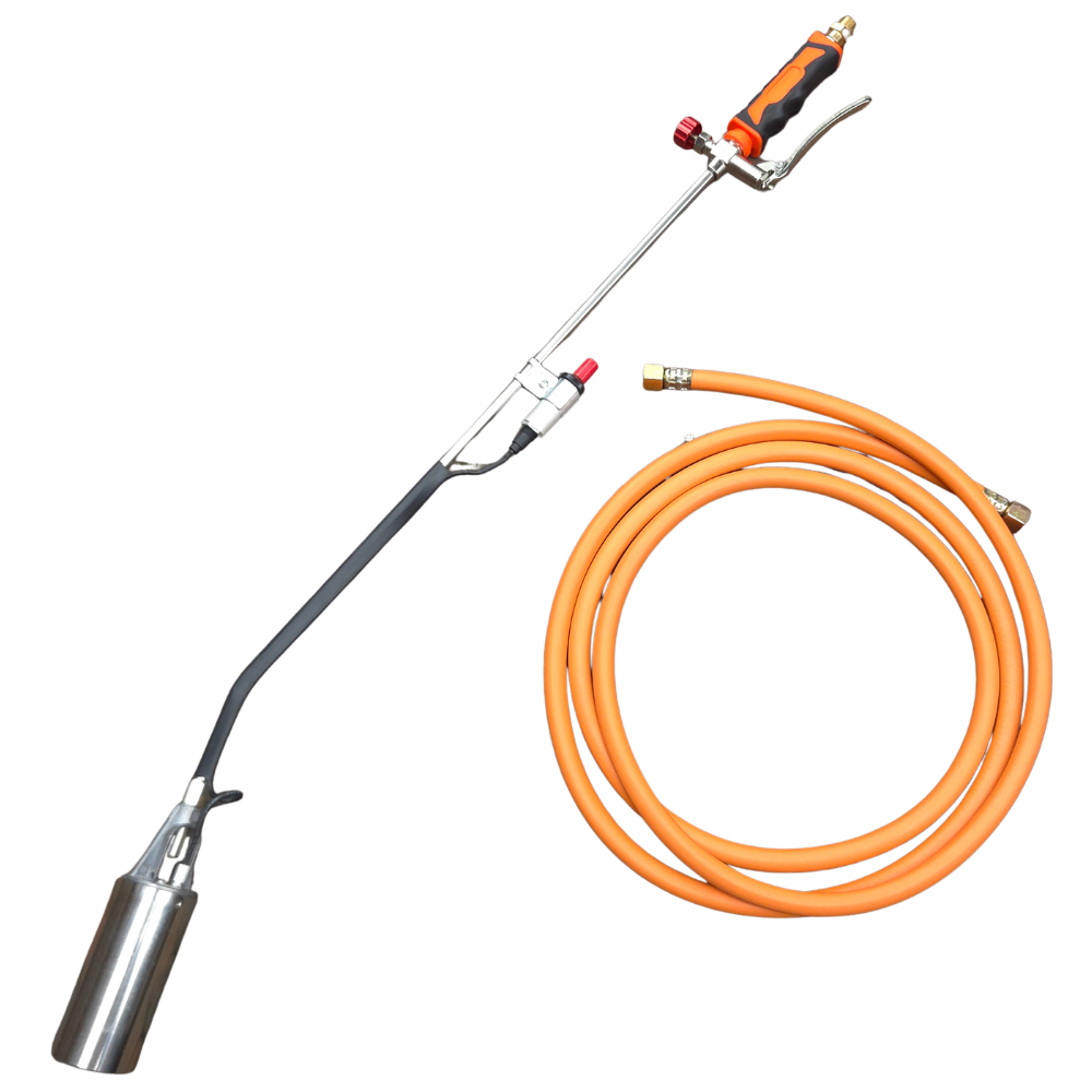 Gasbrander met Elektrische Ontsteking 90 cm – Professionele Propaanbrander – 3/8" Schroefkoppeling – Onkruidbrander & Dak brander